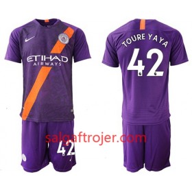 Manchester City Fodboldtrøjer Toure Yaya 42 Børn 3. sæt 2018/19 Kort ærmer